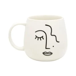 Abstract Face White Mug