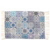 Blue Tile Print Rug Small