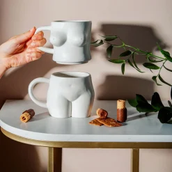 Body Stacking Mugs White - Set of 2
