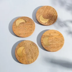Crescent Moon Coasters - Set of 4