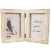 Double White Wood Photo Frame
