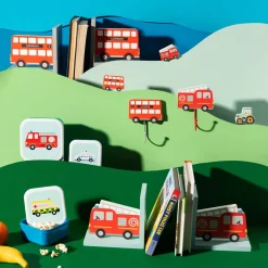 Fire Engine Red Bookends