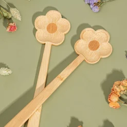 Flower Bamboo Salad Servers