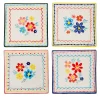 Folk Floral Coasters - Set of 4