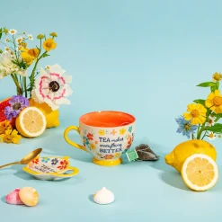 Folk Floral Teacup