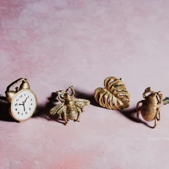 Gold Cheese Plant Leaf Drawer Knob
