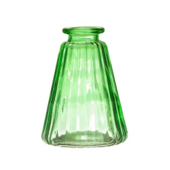 Green Glass Bud Vases - Set Of 3
