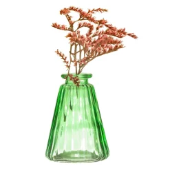 Green Glass Bud Vases - Set Of 3