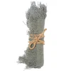 Grey Stonewash Placemats with Fringed Edge - Set of 2