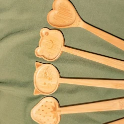 Heart Bamboo Salad Servers
