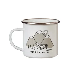On The Road Enamel White Mug