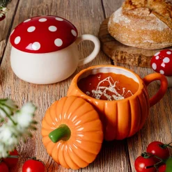 Pumpkin Soup Bowl with Lid