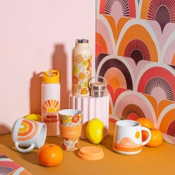 70s Floral Water Bottle